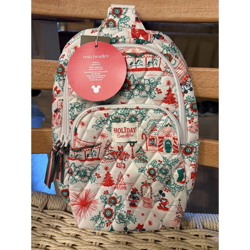 Vera Bradley Lorman Sling Bag Backpack Disney Holiday Ever After Mickey Mouse